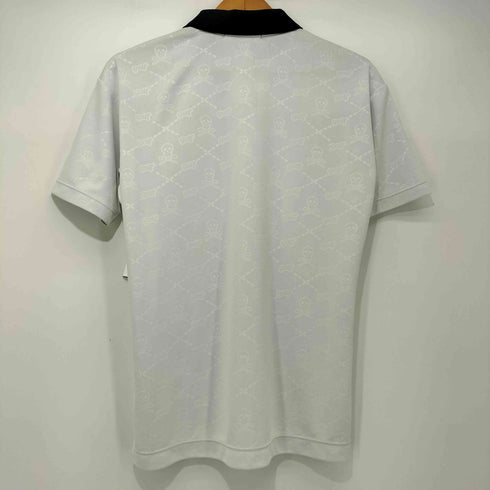 マークアンドロナ MARK&LONA Ruler Polo 総柄 エンボス加工 ロゴエンブレム ポロシャツ メンズ JPN:44