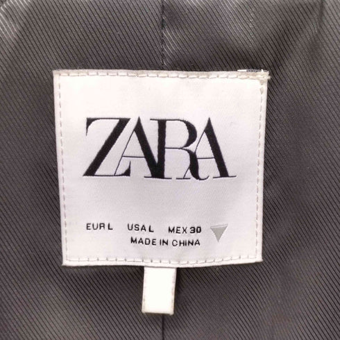 ザラ ZARA ピンストライプ クロップド テーラード ジャケット レディース import:L