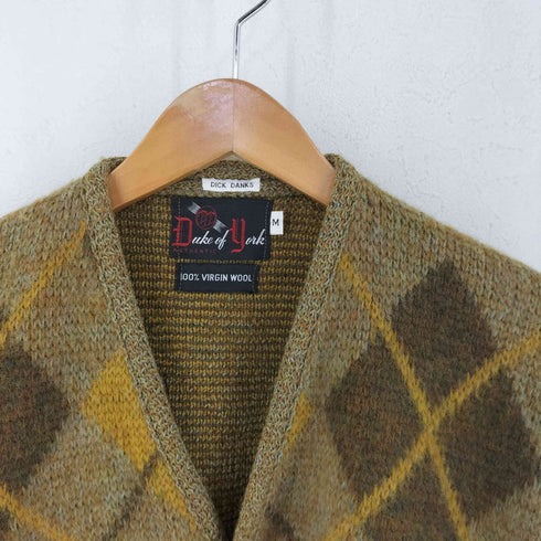 Duke of York 60S アーガイル ウール カーディガン メンズ import:M