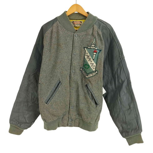 KEYSTONE 90S レザー切替ウールスタジャン メンズ