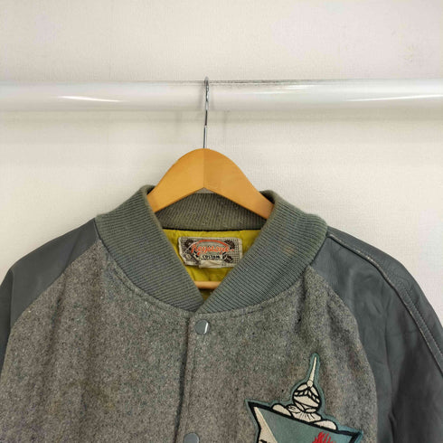 KEYSTONE 90S レザー切替ウールスタジャン メンズ