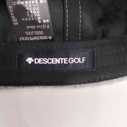 デサントゴルフ descente GOLF ロゴ ラバープリント アジャスター ウール 6パネル キャップ メンズ FREE