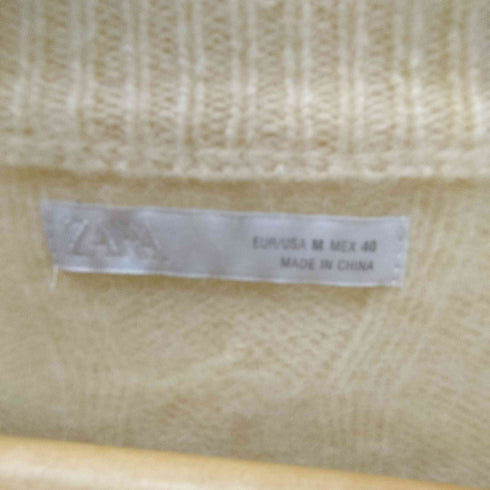 ザラ ZARA Brushed Texture Knit Sweater ブラッシュド テクスチャー ケーブル ニット セーター メンズ import:M