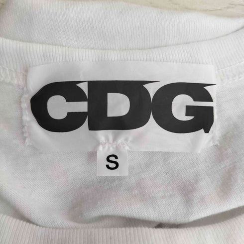 シーディージーコムデギャルソン CDG COMME des GARCONS 23ss アシンメトリー ロゴプリント 半袖クルーネックTシャツ レディース JPN:S