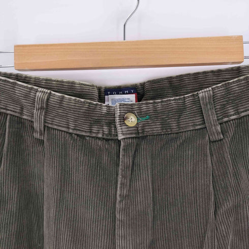 トミーヒルフィガー TOMMY HILFIGER 90S 2タック コーデュロイパンツ メンズ 32/35