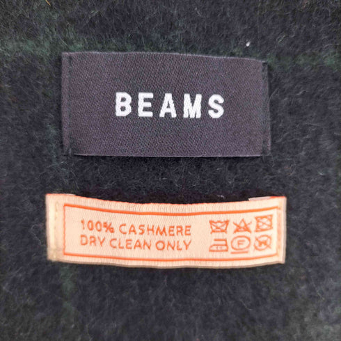 ビームス BEAMS カシミヤ ウィンドウペンチェック マフラー メンズ