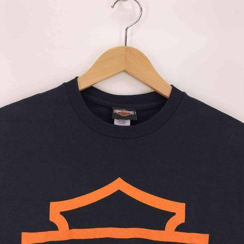 ハーレーダビッドソン HARLEY-DAVIDSON 両面プリントクルーネック半袖Tシャツ レディース S
