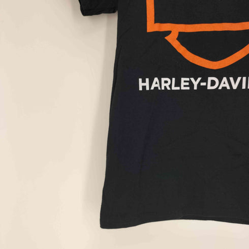 ハーレーダビッドソン HARLEY-DAVIDSON 両面プリントクルーネック半袖Tシャツ レディース S
