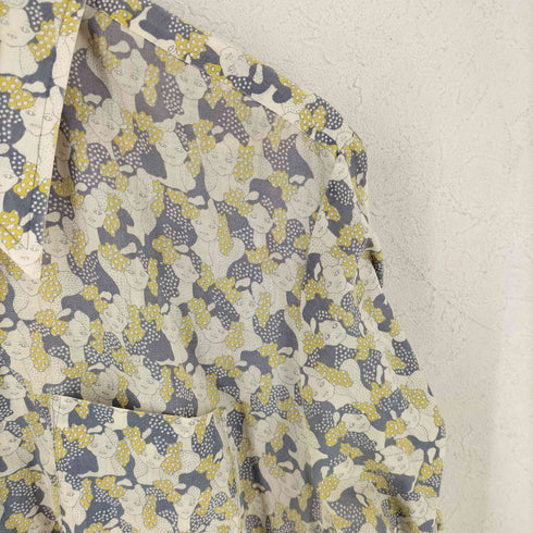 キングスロード KINGS ROAD 70S ポリコットン 総柄シャツ メンズ import:M