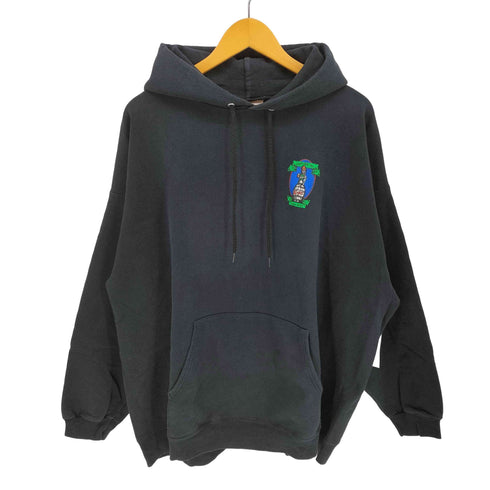 ヘインズ Hanes 90S ULTIMATE COTTON 企業ロゴ プリント プルオーバー パーカー メンズ import:XL