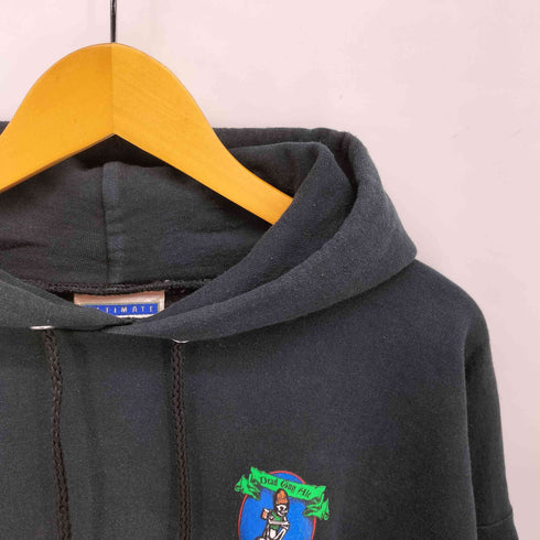 ヘインズ Hanes 90S ULTIMATE COTTON 企業ロゴ プリント プルオーバー パーカー メンズ import:XL