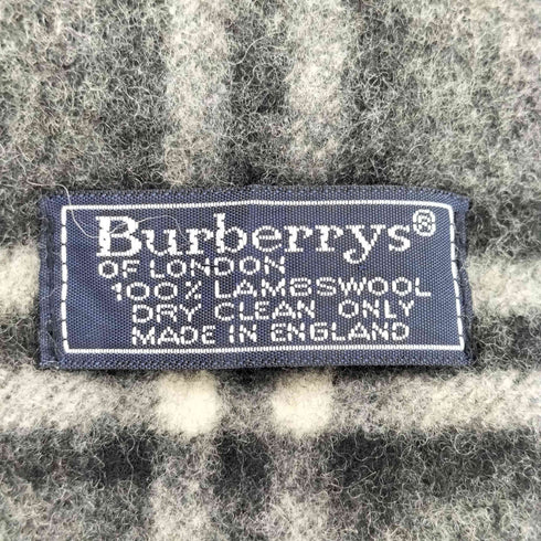 バーバリーズ BURBERRYS 英国製 ノバチェック ウール フリンジ マフラー メンズ