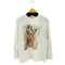 フロントプリント ロングスリーブ Tシャツ カットソー メンズ XL