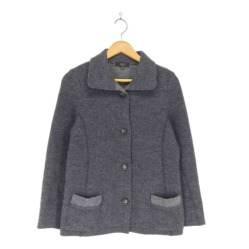 ダックス DAKS ウール ラウンドカラー シャツ レディース 38