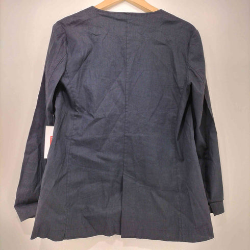 ニジュウサンク 23区 リネン混 ノーカラージャケット レディース JPN:40