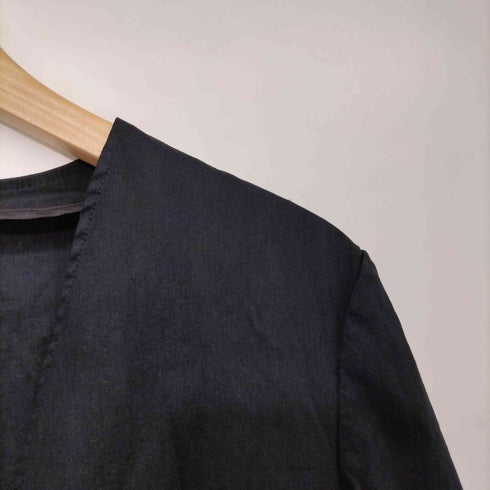 ニジュウサンク 23区 リネン混 ノーカラージャケット レディース JPN:40