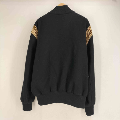 スクーカム SKOOKUM DAMAGEDONE WOOL STADIUM JACKET BLACK LEOPARD メンズ JPN:48