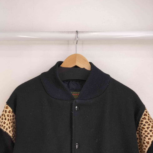スクーカム SKOOKUM DAMAGEDONE WOOL STADIUM JACKET BLACK LEOPARD メンズ JPN:48