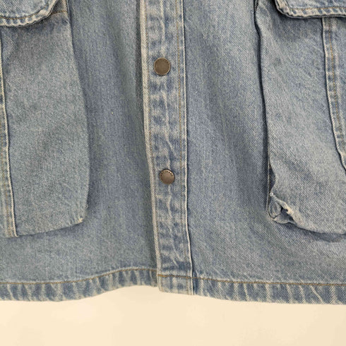 トミージーンズ tommy jeans ロゴ刺繍 デニムシャツジャケット メンズ import:M