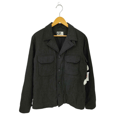 エンジニアードガーメンツ Engineered Garments ダブルジップ ウール チェック ノーカラージャケット メンズ M