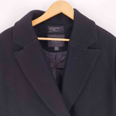 ザラ ZARA ZW COLLECTION ダブルブレストウールブレンドコート レディース import:L