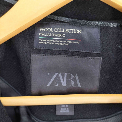 ザラ ZARA ZW COLLECTION ダブルブレストウールブレンドコート レディース import:L