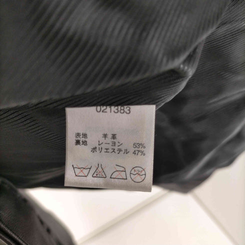 Lamb Leathe Car Coat ラムレザー カーコート 比翼 メンズ LL