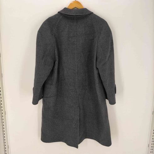 カシミヤ CASHMERE CASHMERE 100% Balmacaan Long Coat カシミア 100% バルマカーン ステンカラー ロング コート 比翼 メンズ import:M