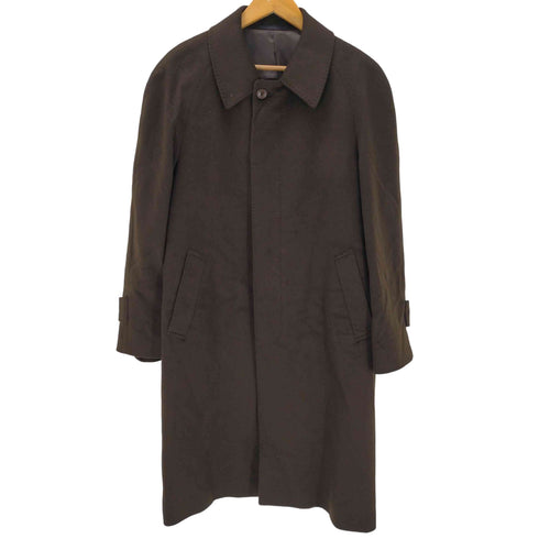 カシミヤ CASHMERE CASHMERE 100% Balmacaan Long Coat カシミア 100% バルマカーン ステンカラー ロング コート 比翼 メンズ import:L