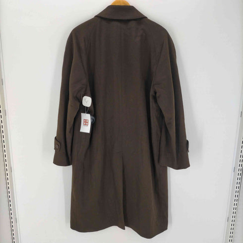 カシミヤ CASHMERE CASHMERE 100% Balmacaan Long Coat カシミア 100% バルマカーン ステンカラー ロング コート 比翼 メンズ import:L