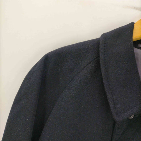 カシミヤ CASHMERE CASHMERE 100% Balmacaan Long Coat カシミア 100% バルマカーン ステンカラー ロング コート 比翼 メンズ import:L