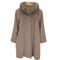 ピュア カシミヤ pure cashmere PURE CASHMERE 100% & Real Fur Balmacaan Coat ピュア カシミア 100% 襟リアルファー バルマカーン ステンカラー ロング コート レディース 9
