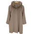 ピュア カシミヤ pure cashmere PURE CASHMERE 100% & Real Fur Balmacaan Coat ピュア カシミア 100% 襟リアルファー バルマカーン ステンカラー ロング コート レディース 9