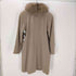 ピュア カシミヤ pure cashmere PURE CASHMERE 100% & Real Fur Balmacaan Coat ピュア カシミア 100% 襟リアルファー バルマカーン ステンカラー ロング コート レディース 9