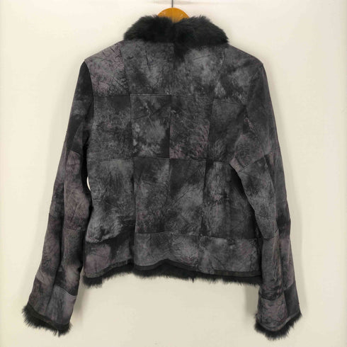 Real Fur 100% & Lamb Leathe Mouton Jacke 裏地 リアルファー 100% & ラムレザー ムートン ジャケット レディース