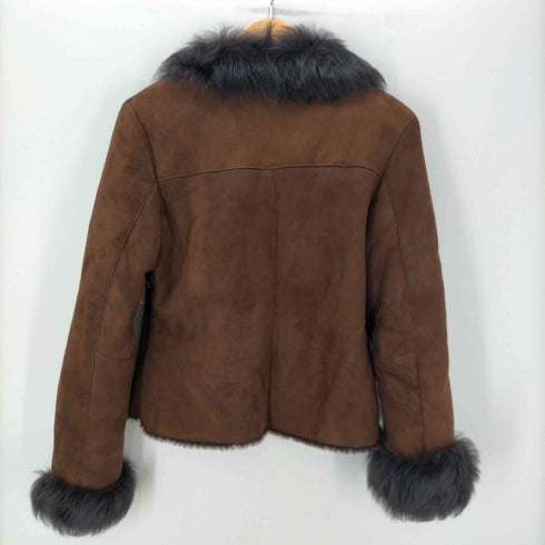 Real Fur 100% & Lamb Leathe Mouton Jacke 裏地 リアルファー 100% & ラムレザー ムートン ジャケット レディース