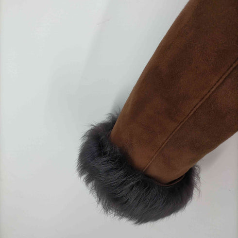 Real Fur 100% & Lamb Leathe Mouton Jacke 裏地 リアルファー 100% & ラムレザー ムートン ジャケット レディース