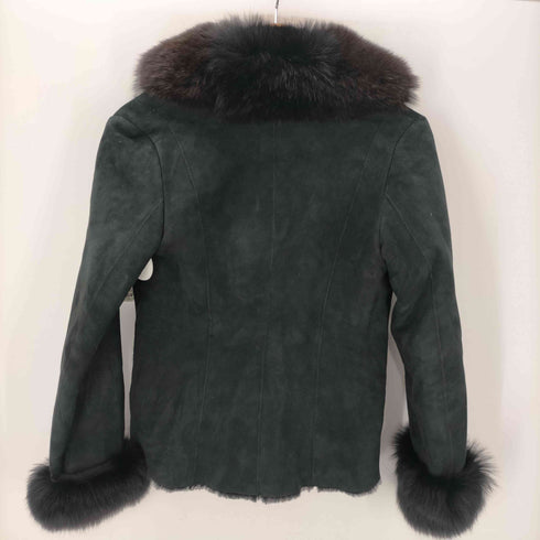 Real Fur 100% & Lamb Leathe Mouton Jacke 裏地 リアルファー 100% & ラムレザー ムートン ジャケット レディース