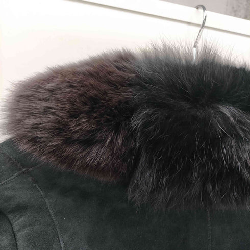 Real Fur 100% & Lamb Leathe Mouton Jacke 裏地 リアルファー 100% & ラムレザー ムートン ジャケット レディース