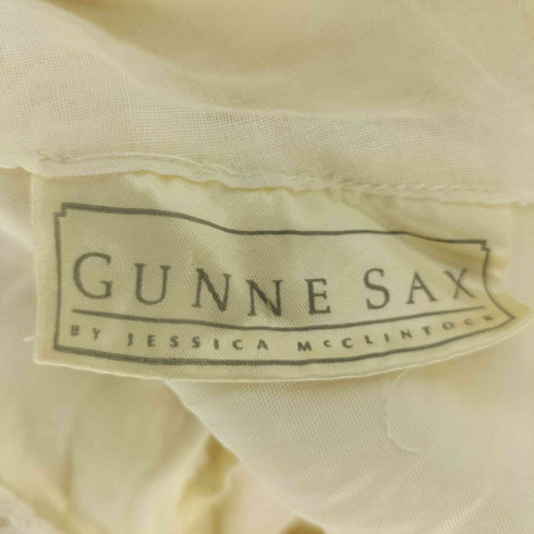 ガニーサックス GUNNE SAX USA刻印ジップ 花柄 レース バックジップ ノーカラー ロングワンピース レディース