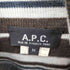 アーペーセー A.P.C. フランス製 マルチ ボーダー ウール アクリル モックネック ニットセーター レディース import:M