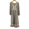 ガニーサックス GUNNE SAX 70-80S USA製 紙タグ ロケットTALON 花柄 レース ポリコットン ウエストベルト ロングワンピース ゴスロリ レディース 9