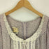 ガニーサックス GUNNE SAX 70-80S USA製 紙タグ ロケットTALON 花柄 レース ポリコットン ウエストベルト ロングワンピース ゴスロリ レディース 9