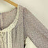 ガニーサックス GUNNE SAX 70-80S USA製 紙タグ ロケットTALON 花柄 レース ポリコットン ウエストベルト ロングワンピース ゴスロリ レディース 9