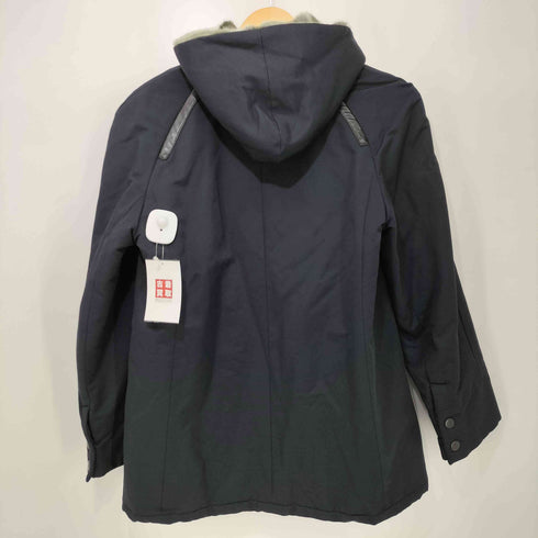 マレーラスポーツ MARELLA SPORT フード裏地ファー 裏地キルティング レザーパイピングジャケット レディース JPN:38