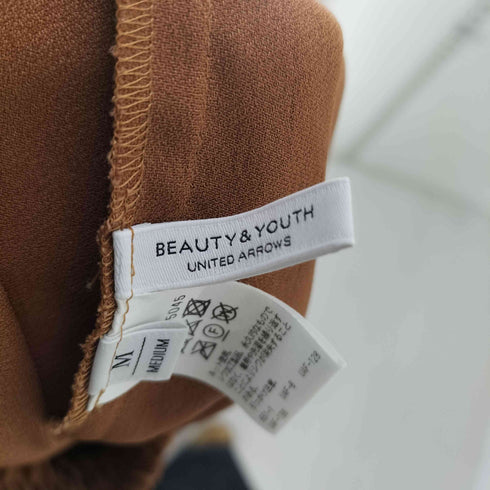 ビューティーアンドユースユナイテッドアローズ BEAUTY & YOUTH UNITED ARROWS サテンドローストリングスリットテーパードパンツ レディース JPN:M