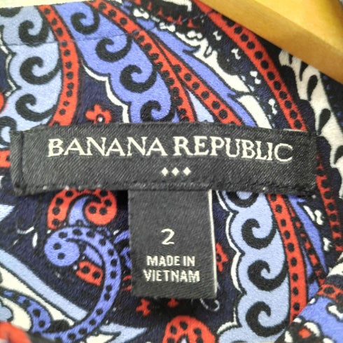 バナナリパブリック BANANA REPUBLIC ペイズリー柄ノースリーブワンピース レディース 2