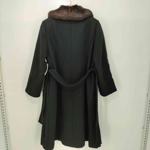 fitme 襟ファー ウールロングコート レディース W76