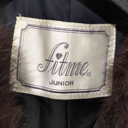 fitme 襟ファー ウールロングコート レディース W76