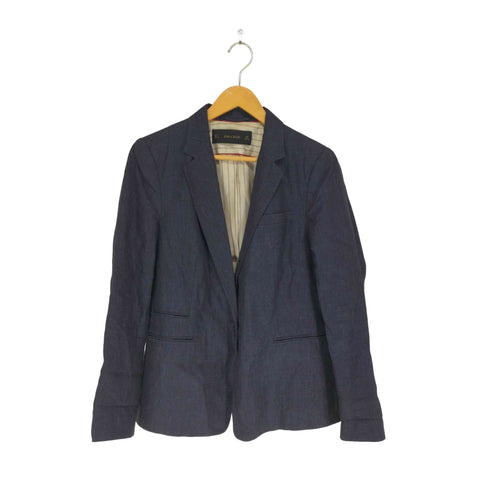 ザラ ZARA リネン100 1Bテーラードジャケット メンズ L
